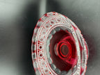 Footed Red & Clear Crystal Bowl - Image 9