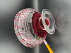 Footed Red & Clear Crystal Bowl - Image 4