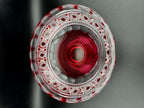 Footed Red & Clear Crystal Bowl - Image 10