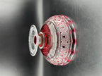 Footed Red & Clear Crystal Bowl - Image 7