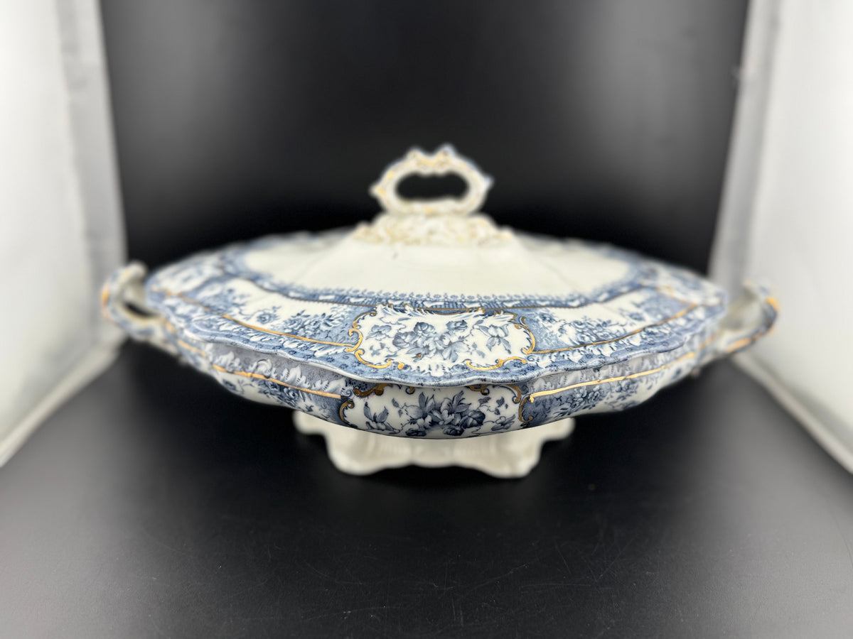 VTG Wedgewood Flow Blue Tureen - Image 1