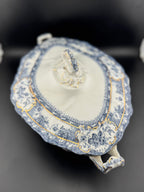 VTG Wedgewood Flow Blue Tureen - Image 4