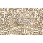 Decoupage Decor Tissue Paper – Engraved Numbers – 1 sheet, 19″x30″ - Image 1