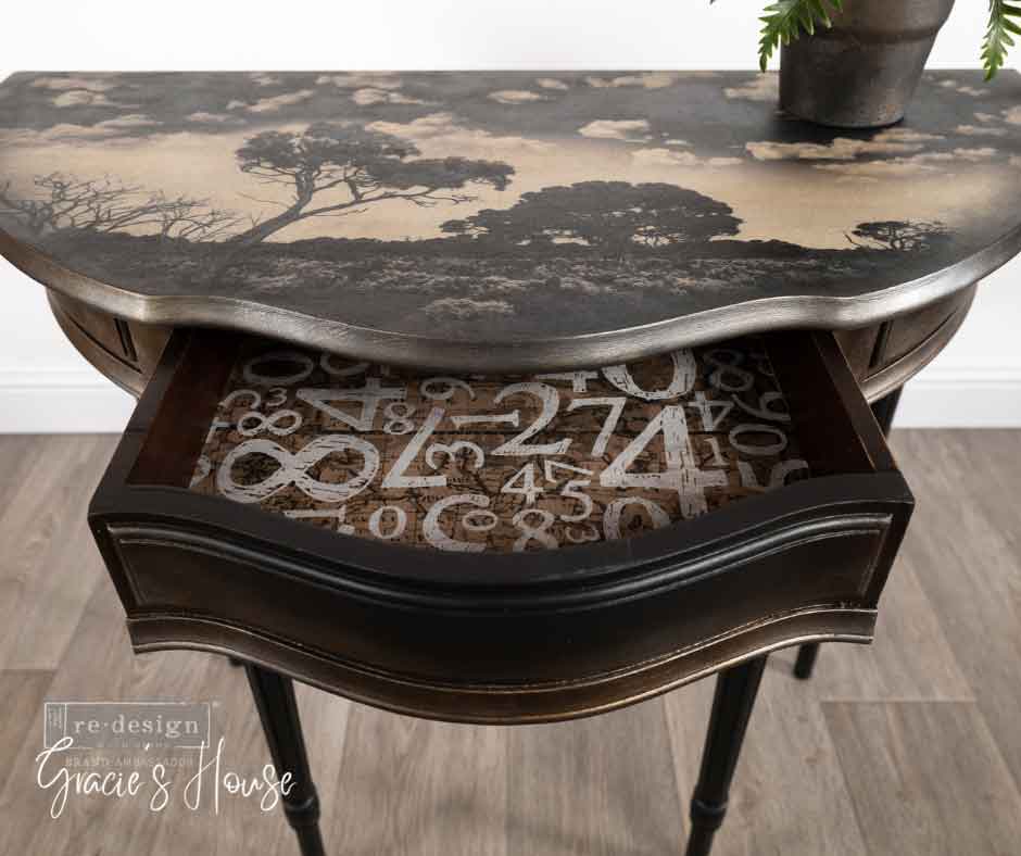 Decoupage Decor Tissue Paper – Engraved Numbers – 1 sheet, 19″x30″ - Image 2