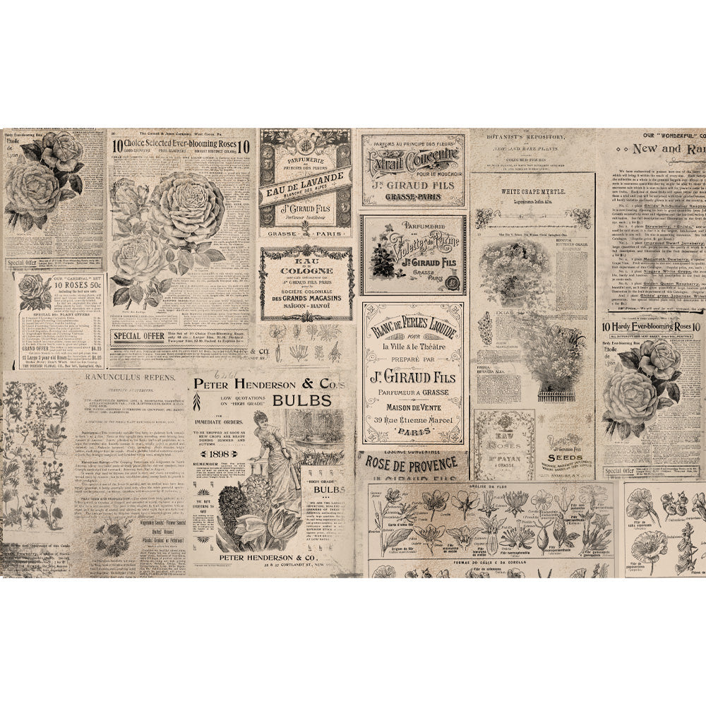 Decoupage Decor Tissue Paper – Newsprint - Image 1