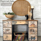 Decoupage Decor Tissue Paper 19 X30 -Skull Chinoiserie - Image 3