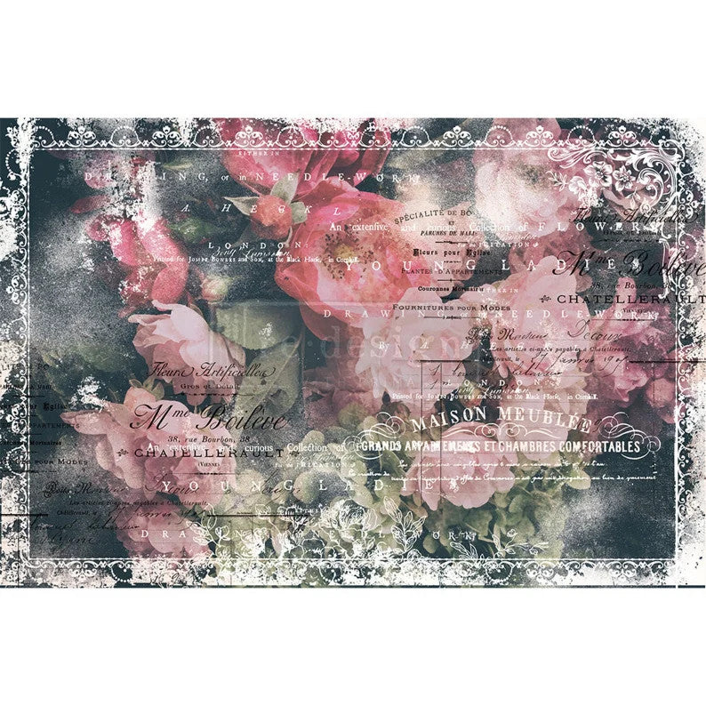 Decoupage Decor Tissue Paper 19 X30 -Skull Chinoiserie - Image 5