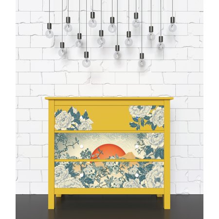 Decoupage Decor Tissue Paper 19 X30 -Skull Chinoiserie - Image 1