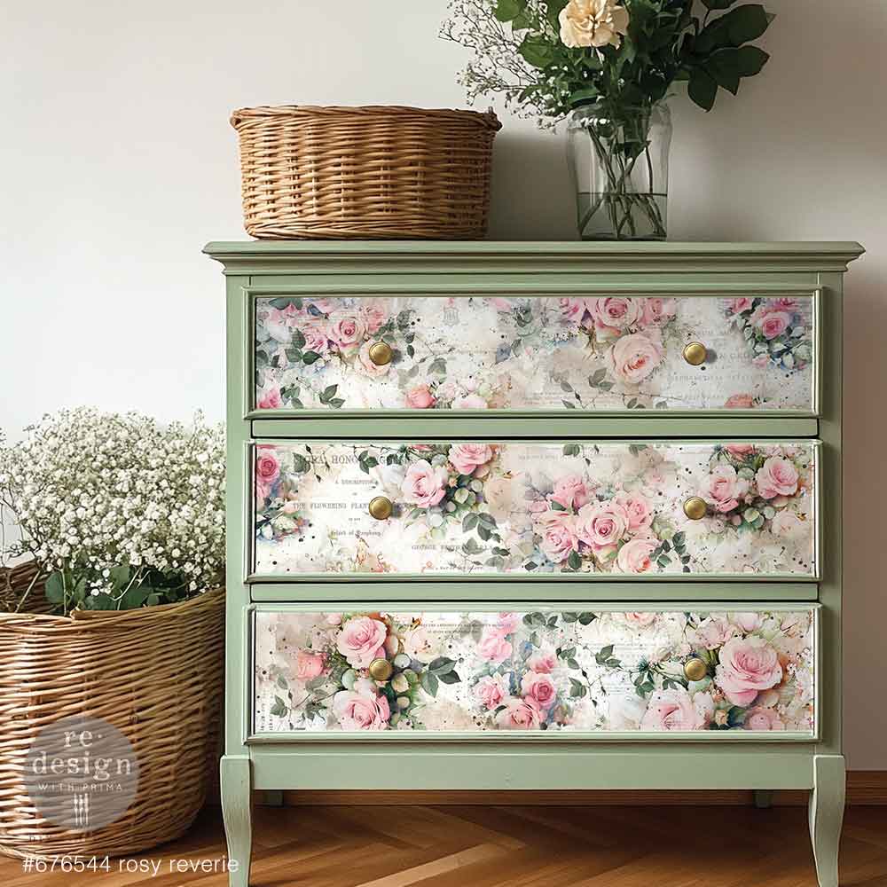 Double Delight Decoupage Fiber Paper Set – Rosy Reverie - Image 2