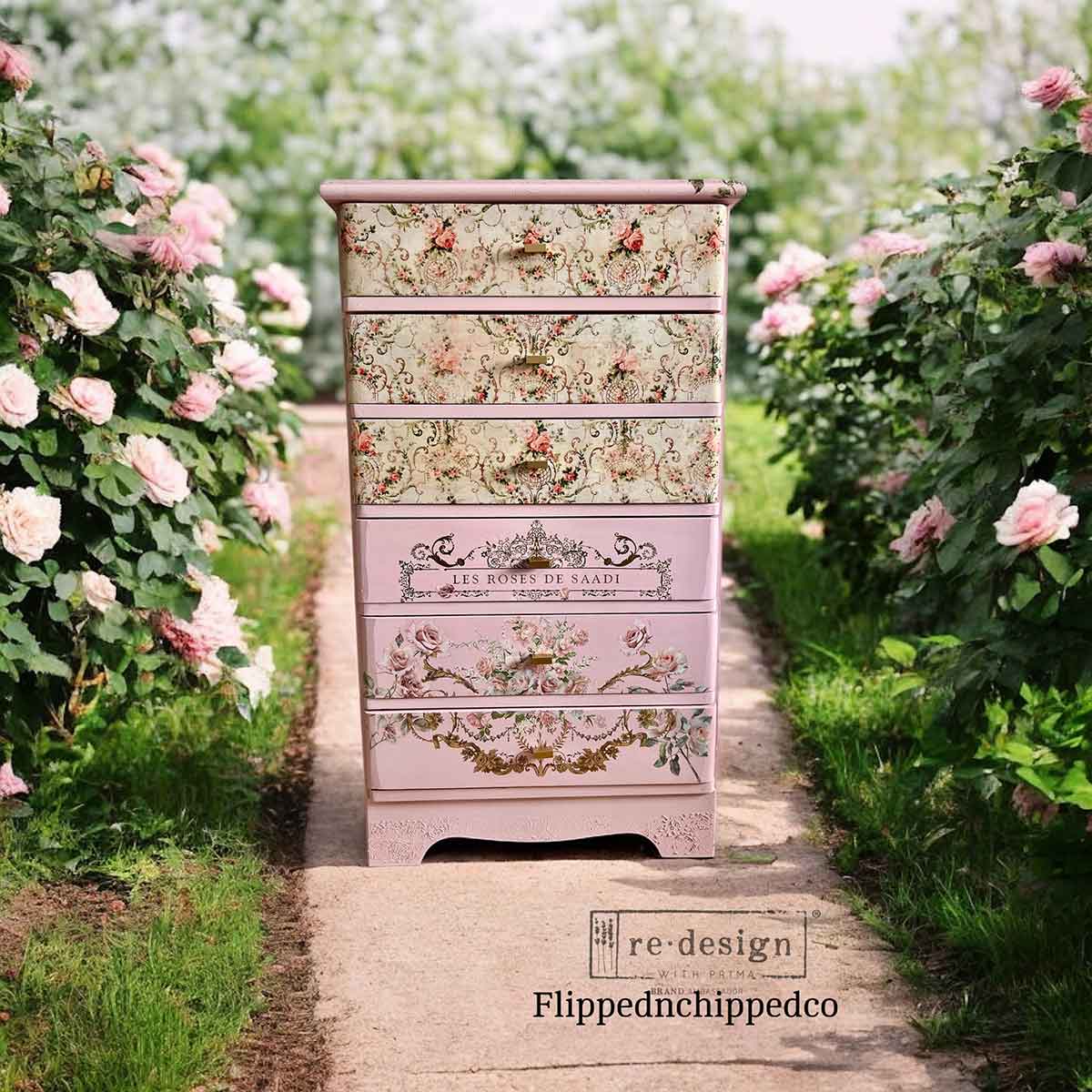 Double Delight Decoupage Fiber Paper Set – Blushing Bloom - Image 2