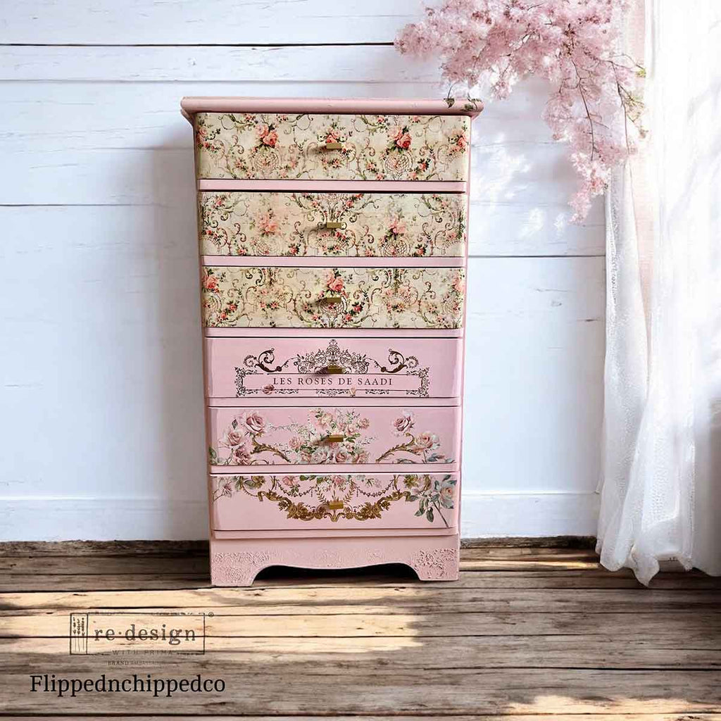 Double Delight Decoupage Fiber Paper Set – Blushing Bloom - Image 4