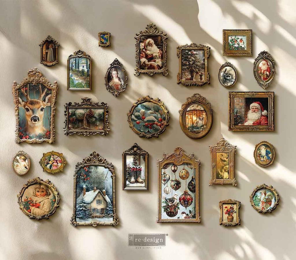 re·design with prima Vintage Style Christmas Postcards Set of 9 - Image 3