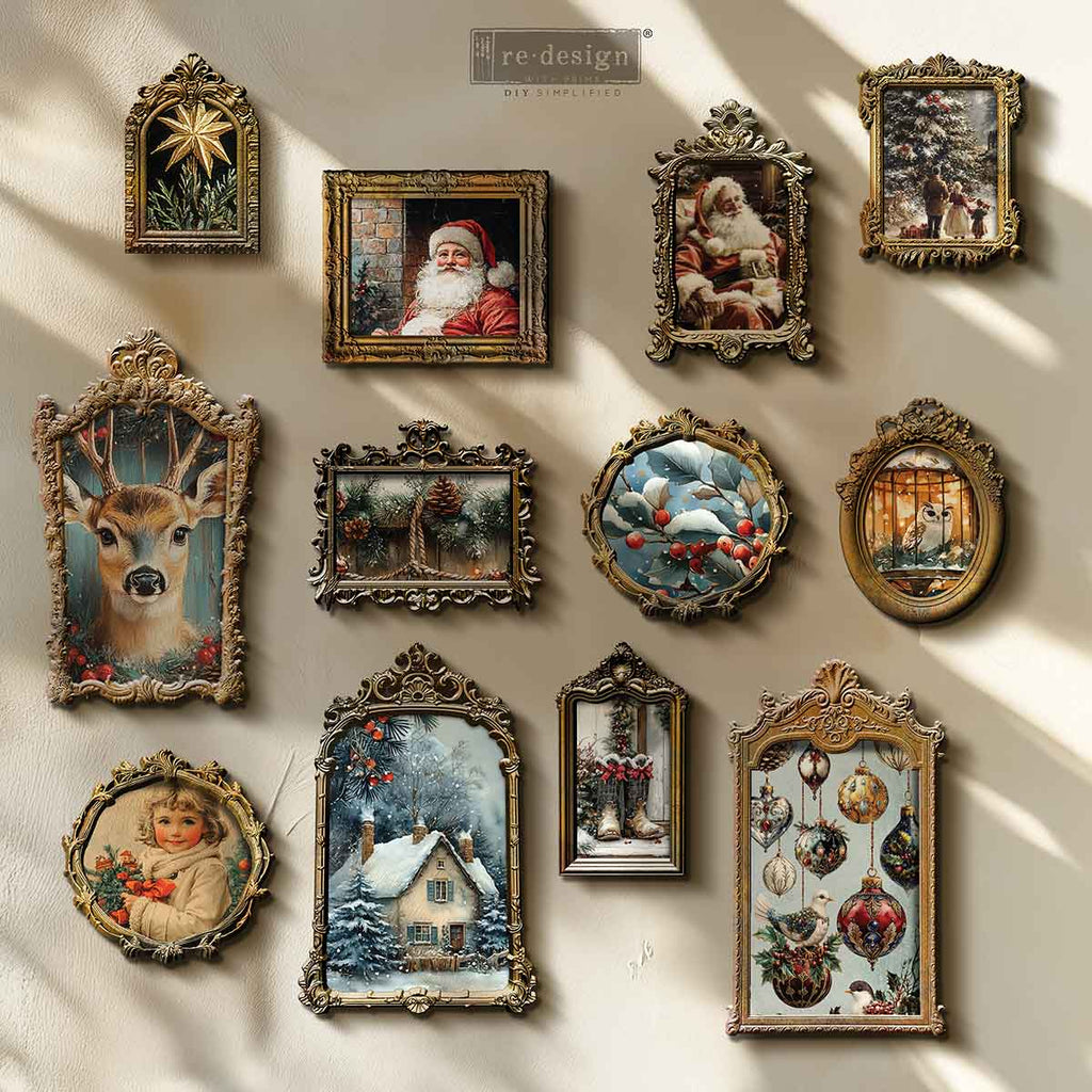 re·design with prima Vintage Style Christmas Postcards Set of 9 - Image 4
