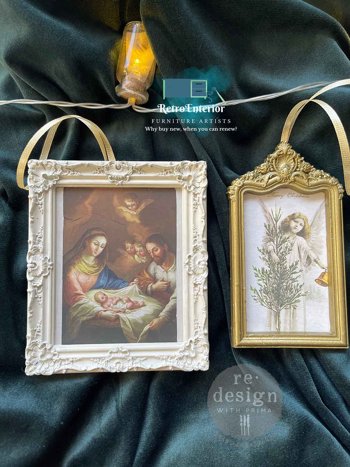 re·design with prima Vintage Style Christmas Postcards Set of 9 - Image 5