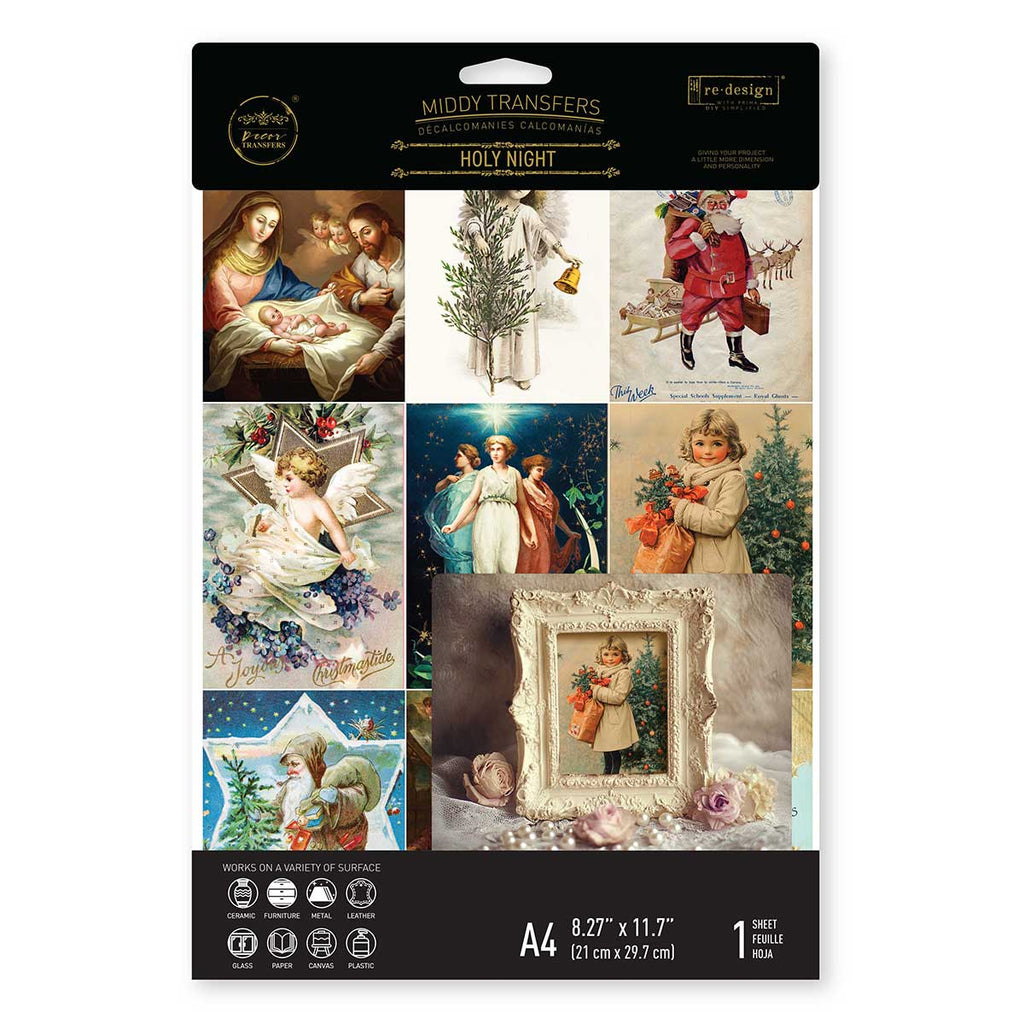 re·design with prima Vintage Style Christmas Postcards Set of 9 - Image 7