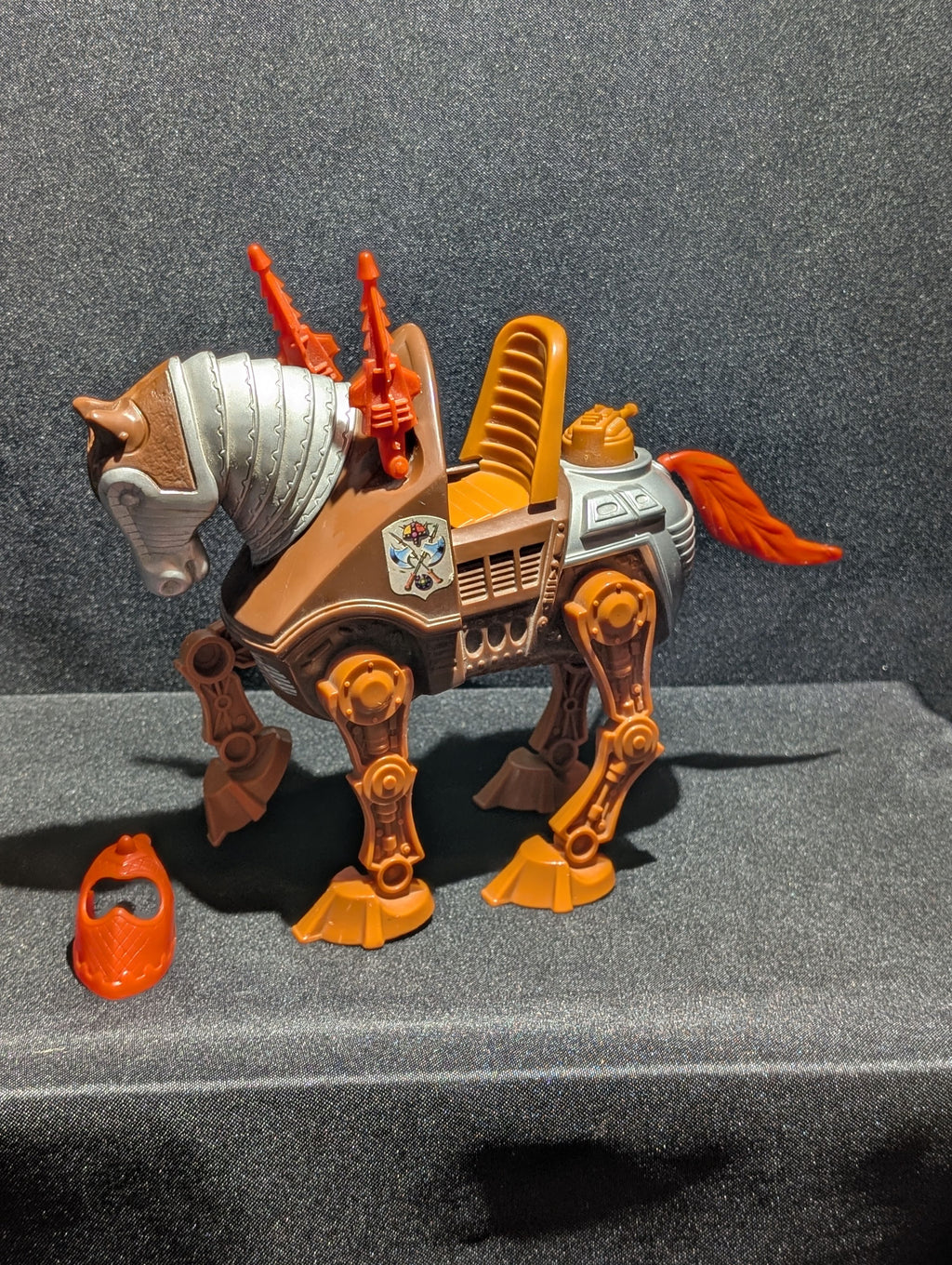 Mattel Battle Cat 1983 Action Figure Brown Plastic Toy Horse - Image 1