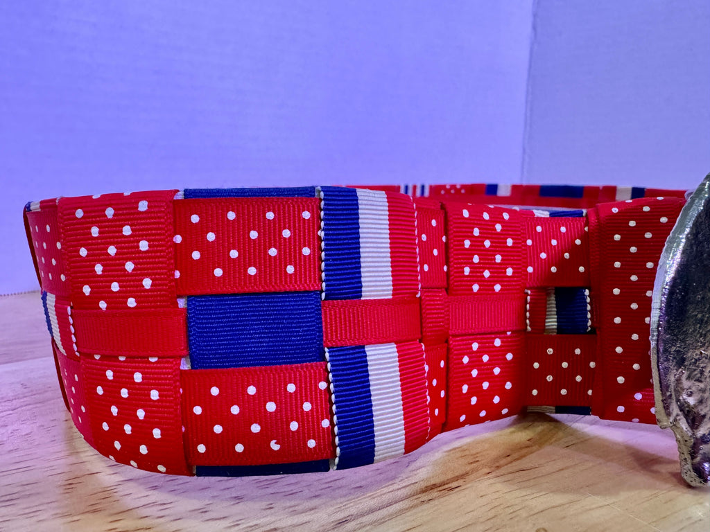 VTG Woven Ribbon Republican Elephant Belt - Image 8