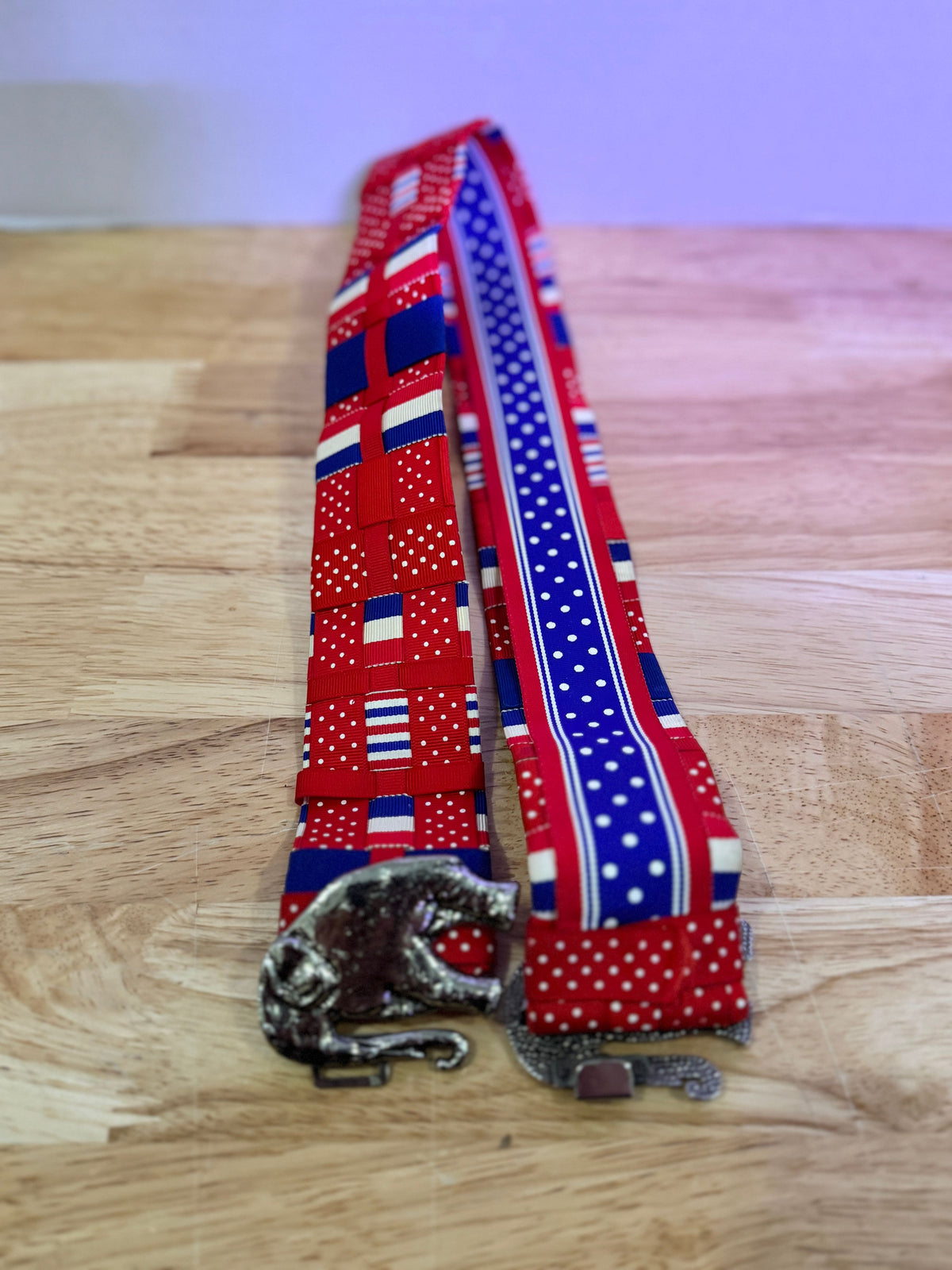VTG Woven Ribbon Republican Elephant Belt - Image 4