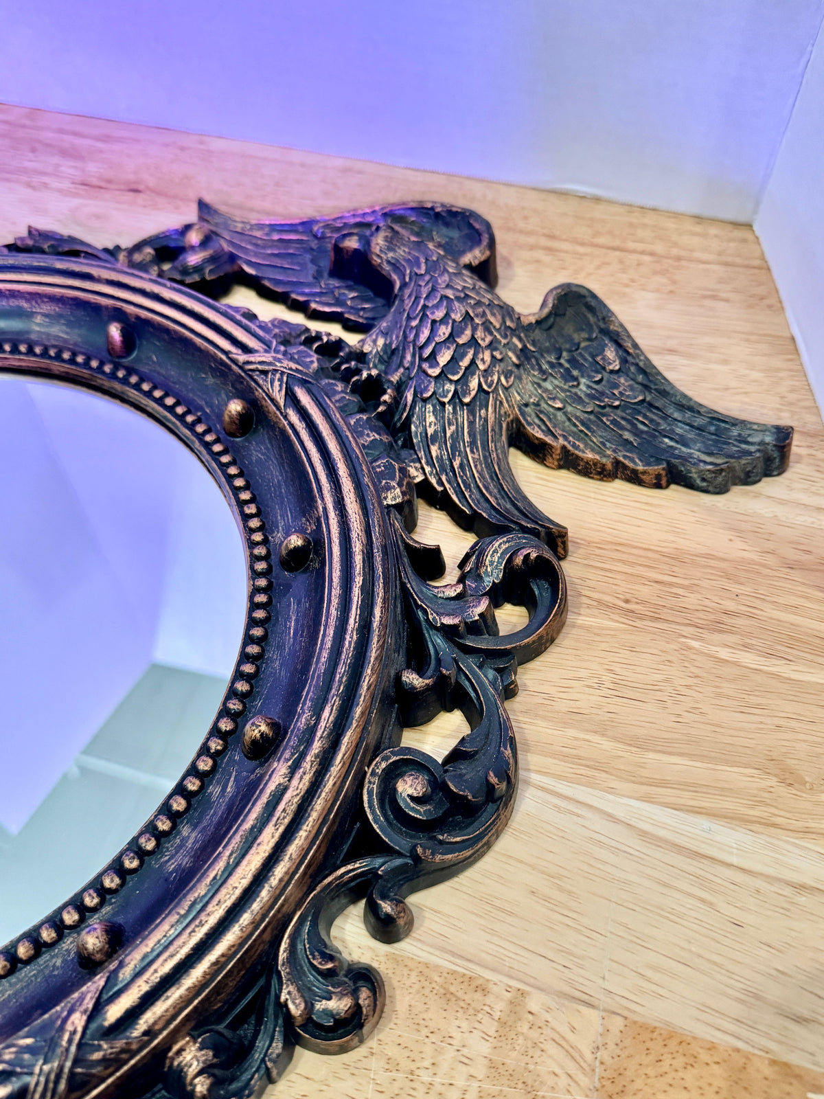 Federal Eagle Porthole Mirror Copyright MCMLIX Dart Ind. Coppercraft Guild 4007 - Image 4