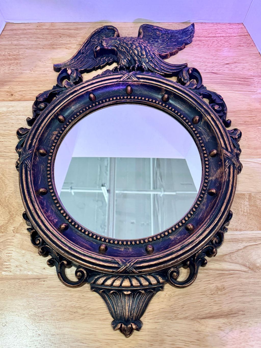 Federal Eagle Porthole Mirror Copyright MCMLIX Dart Ind. Coppercraft Guild 4007 - Image 5