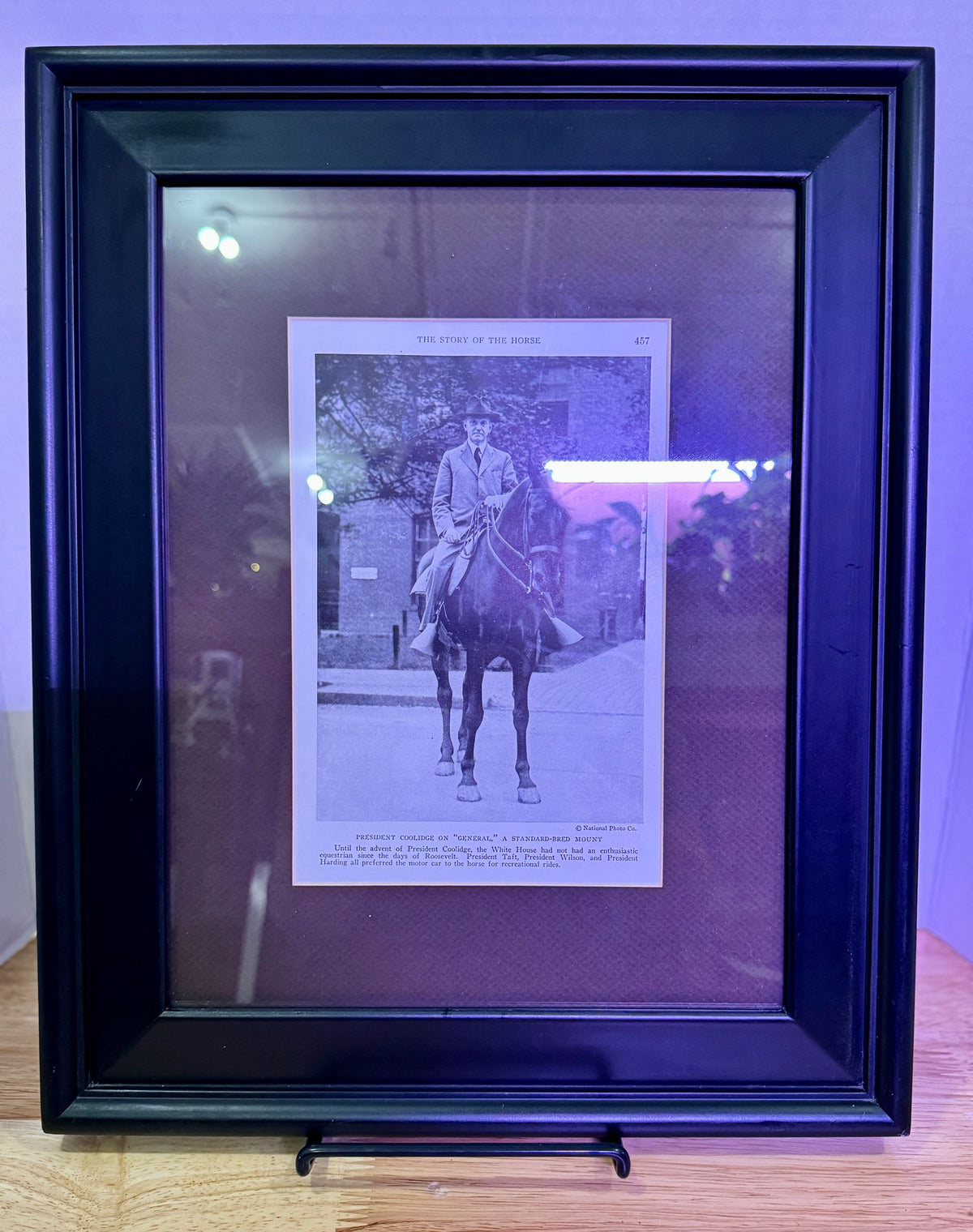 Framed Print "Calvin Coolidge on 'General' a Standard-Bred Mount" - Image 1
