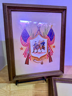 VTG Intercraft Industries Americana Framed Prints Pair 8x10 Spirit of 76 MCM - Image 2