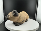 Vintage 1982 Sandcast Siamese Cat Figurine