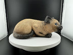 Vintage 1982 Sandcast Siamese Cat Figurine