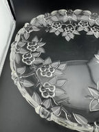 Walther Glass Clear Glass Cherry Blossom, Apple Blossom Serving Plate