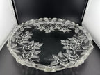 Walther Glass Clear Glass Cherry Blossom, Apple Blossom Serving Plate