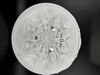 Vintage Anchor Hocking "TEARDROPS & DOTS 920" Clear Glass Footed Bowl