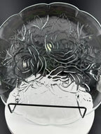 Pressed Glass Rose Pattern Serving Plate/Platter