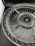 Vintage Indiana Glass Laurel Leaf Pattern 4 Part Relish Tray