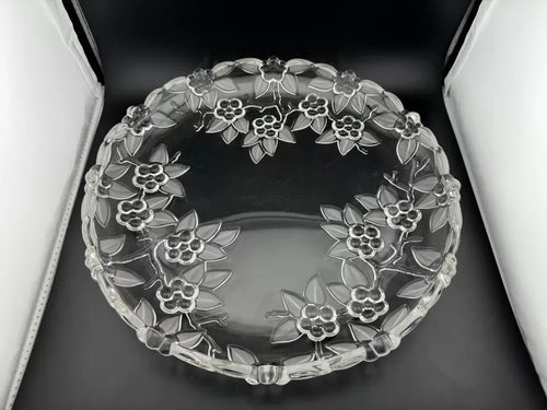 Walther Glass Clear Glass Cherry Blossom, Apple Blossom Serving Plate