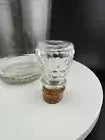 Vintage Grape Pattern Clear Glass Decanter Bottle with Stopper Empty Bottle
