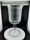 Vintage Clear Glass Pedestal Vase and/or Candleholder