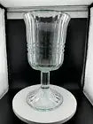 Vintage Clear Glass Pedestal Vase and/or Candleholder