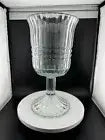 Vintage Clear Glass Pedestal Vase and/or Candleholder