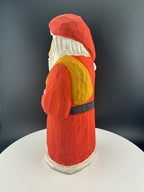 Hand-Carved Folk Santa Claus Statue