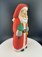 Hand-Carved Folk Santa Claus Statue