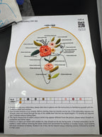 New Woman Outline with Floral Pattern Embroidery Kit - H414