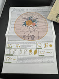 New Outline of Woman with Floral Crown Embroidery Kit - No. 329