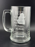 Benjamin Franklin Quote Beer Mug