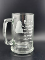Benjamin Franklin Quote Beer Mug