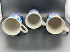 Set of 3 Pedestal Blue Bird Mugs