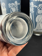Set of 5 Vintage Jeanette Jasperware Hellenic Tumblers