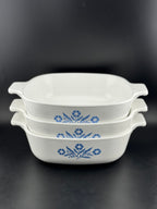 Cornflower Blue by Corning -  1 Quart Square Casserole No Lid