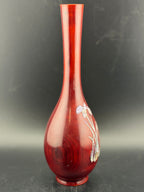 Vintage Inlaid Abalone Shell Iris Flower Vase