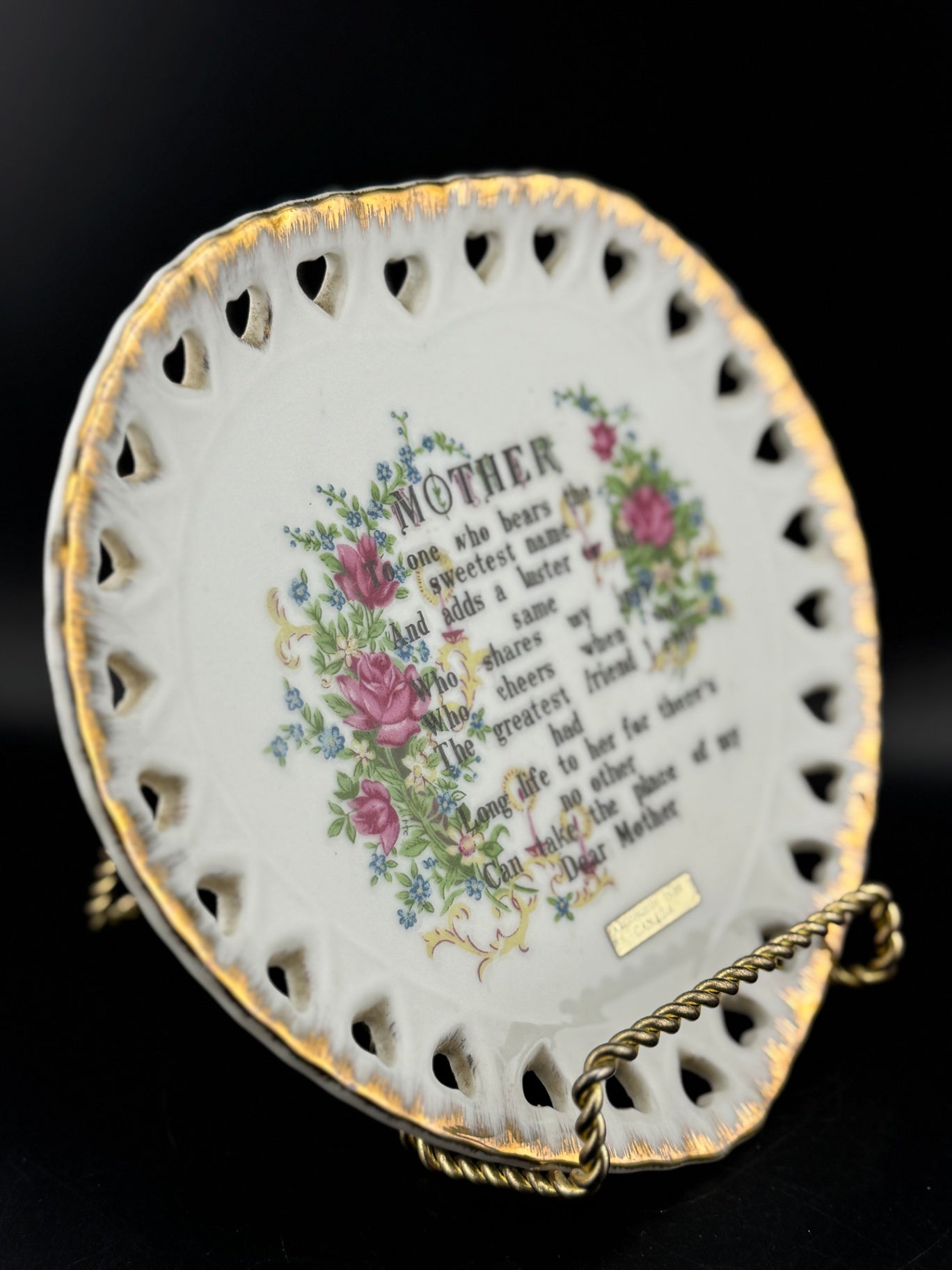 Vintage Decorative "Mother" Plate