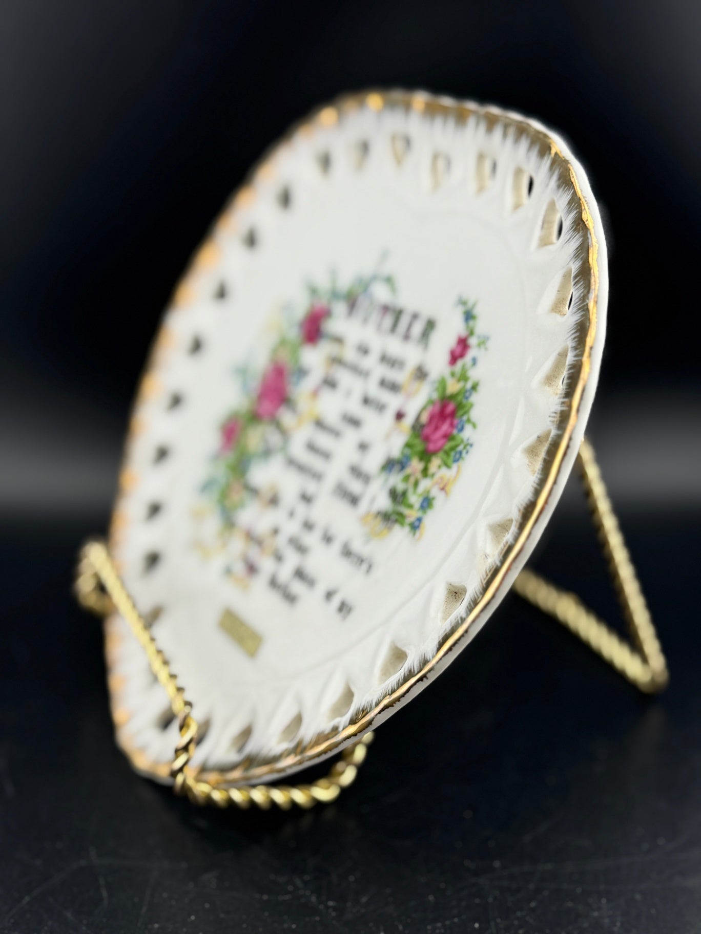 Vintage Decorative "Mother" Plate